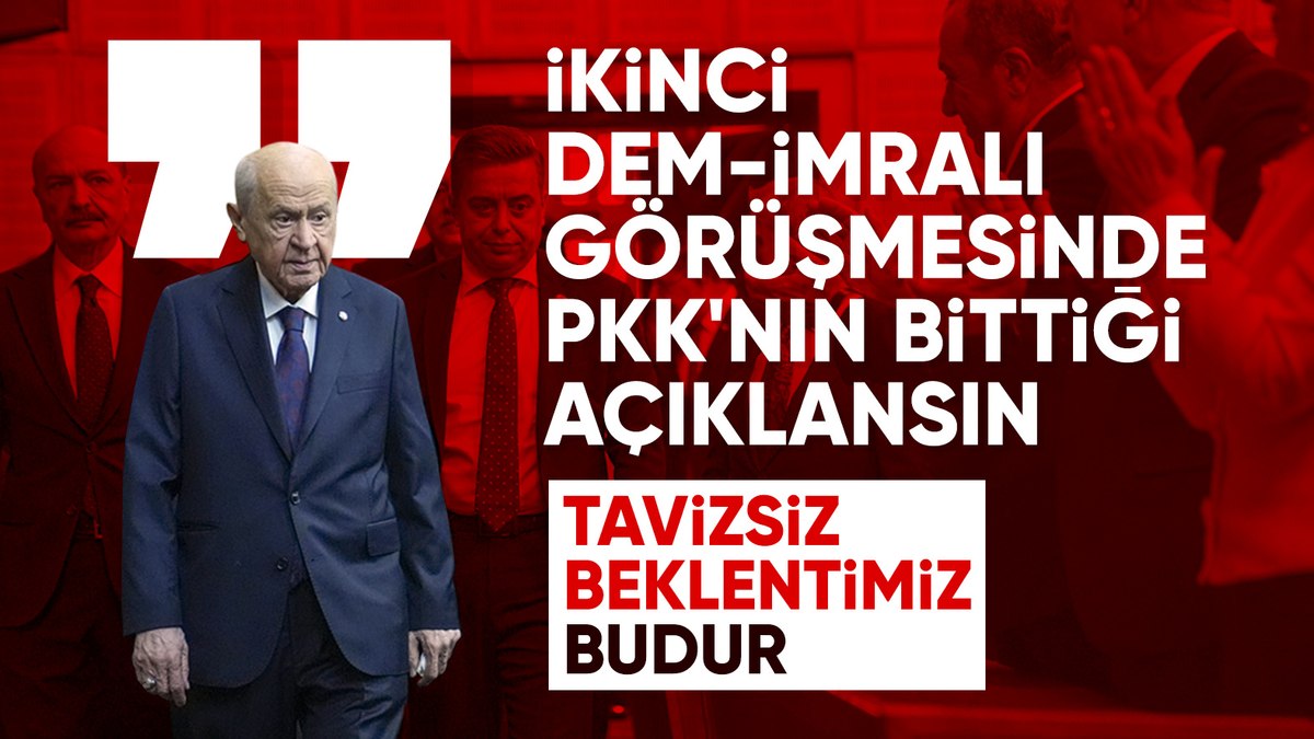 Devlet Bahçeli’den yeni mesaj: PKK’nın bittiği şartsız açıklanmalı