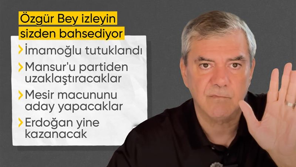 Yılmaz Özdil: Özgür Özel’i cumhurbaşkanı adayı yapacaklar